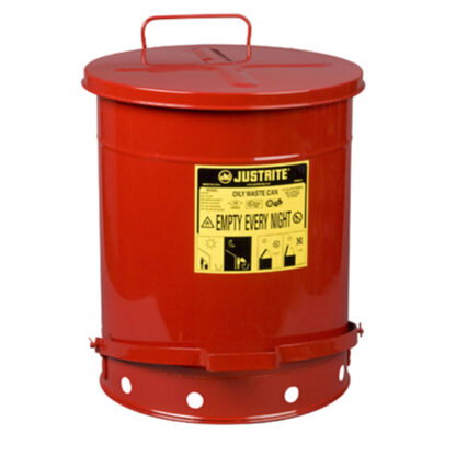 Oily Waste Can, 14 gallon (52L), foot-operated self-closing