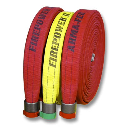 red and yellow hoses