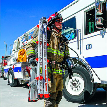 firefighter with ladder