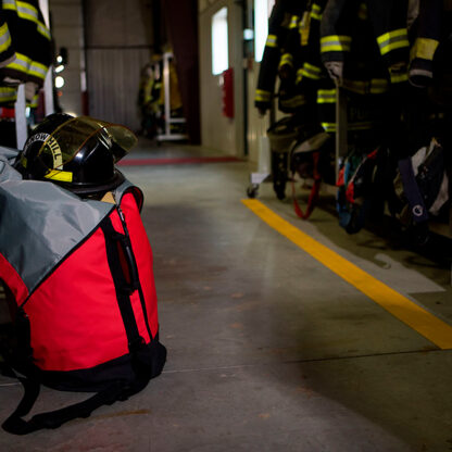 red bag in firehall